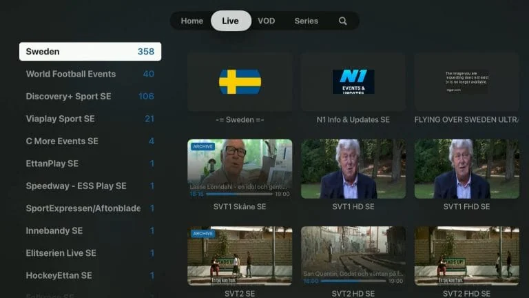 Perfect IPTV: esimerkkikuva 2